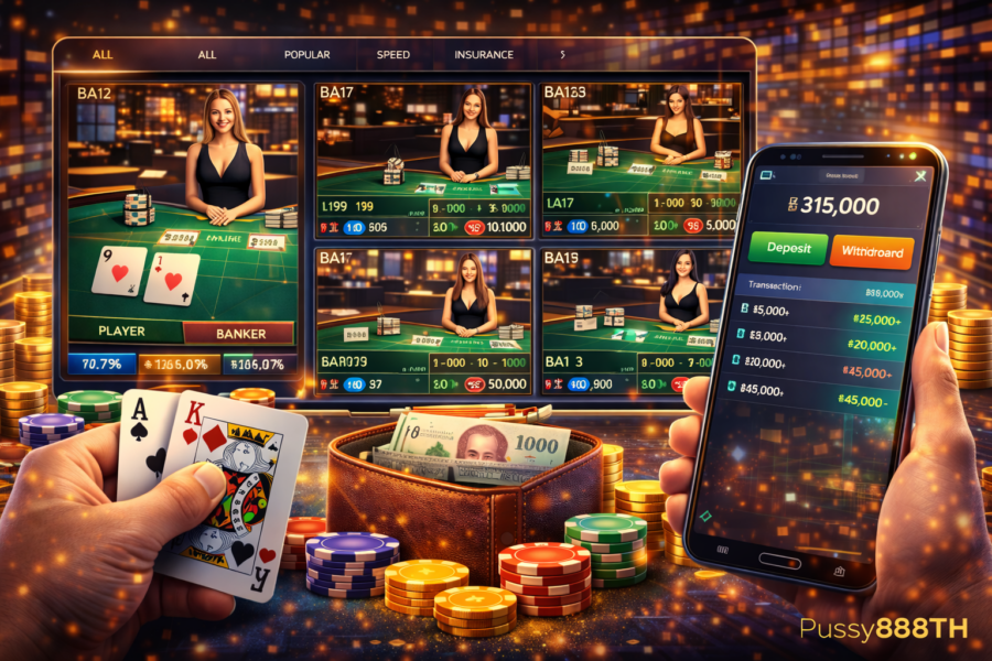 พุชชี่888 บาคาร่า วอเลทสุดลื่น ฝากถอนไว เล่นไม่มีสะดุด